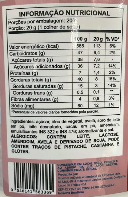 Blunella - Creme De Avelã Com Cacau - 4kg