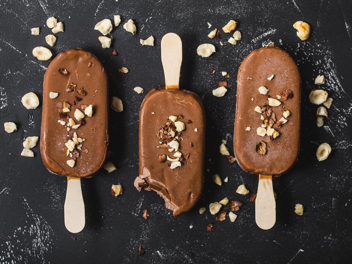 Chocolate Ice Cream Popsicles